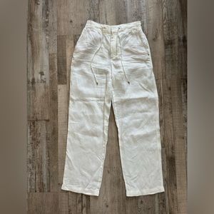 Massimo Dutti / linen white pants / size S / worn once